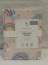 Pottery Barn Kids Single Rainbow Cloud Organic Percale STD Sham New w/tags