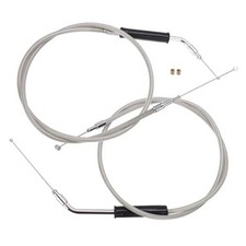 37" Stainless Steel Braided Sportster Extended Throttle 37" 2004-2006 Chrome