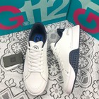 NEW G/FORE G.112 Men's Snow/Twilight Golf Shoes PU Leather White/Blue Sneakers 