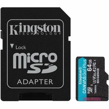 Kingston Canvas Go Plus 64 GB Class 10/UHS-I U3 V30 microSDXC sdcg4-64gb 