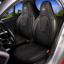 Pkw Sitzbezüge passend für Smart forfour (W 453) in Schwarz Rot Pilot 10.1