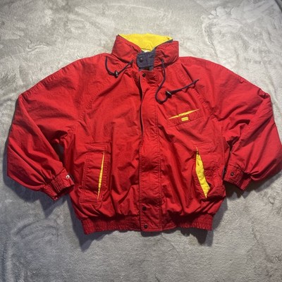 Vtg Aviator By Zero King Navigator  Bomber Jacket Men L Flight Cloth Red