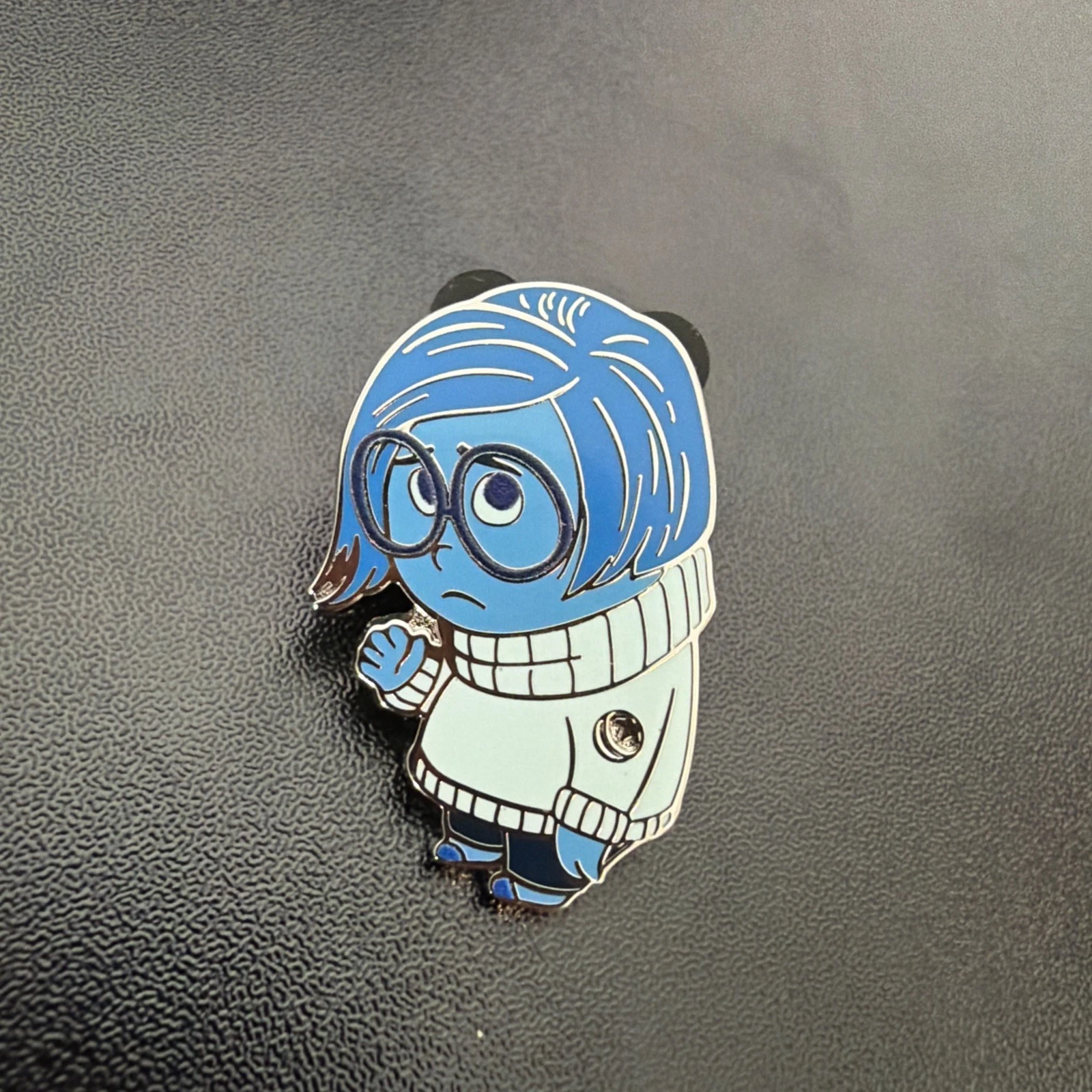 Disney Inside Out Sadness Character Single Pin Blue Sweater