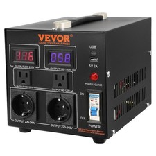 2000W Travel Friendly Voltage Transformer 110V to 220V Light Compact