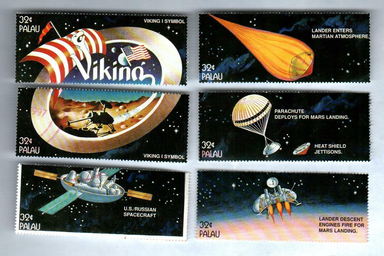 PALAU Scott's 410a/l ( 6v ) Viking Mars Mission F/VF Used ( 1996
