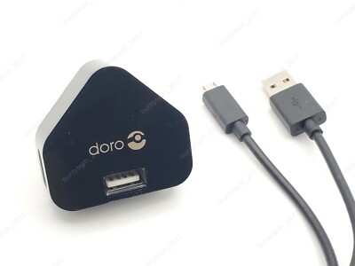 Genuine Doro Mains Wall Charger & Micro-USB Cable For 5516 Primo 805 Liberto 825