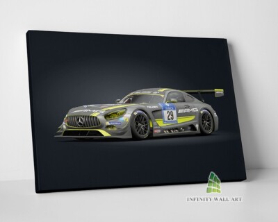 Gran Turismo AMG Racing Car Canvas Art Wall Art Sports Cars
