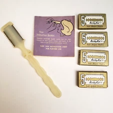 Vintage Kurley Kut Hair Shaper with Blades and Instruction Booklet Movie TV Prop