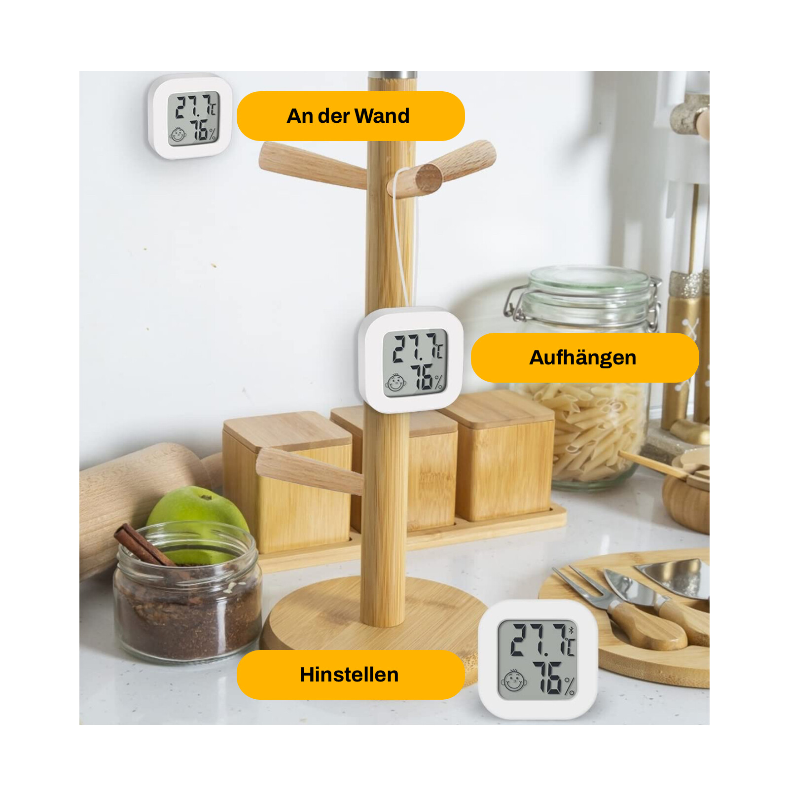 mini Thermometer Hygrometer Temperaturmesser Luftfeuchtigkeit Thermo