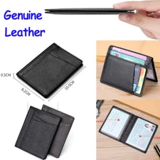 Men's Wallet Genuine Leather Purse Slim Thin Wallet Small Short ID Card Holder