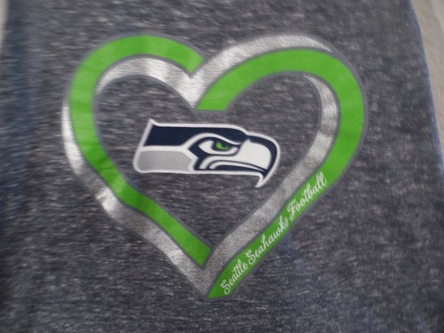 NWT NFL Seattle Seahawks Girls Hearts Logo Tank Top T-Shirt M,L Faded Blue $28 - Picture 3 of 3