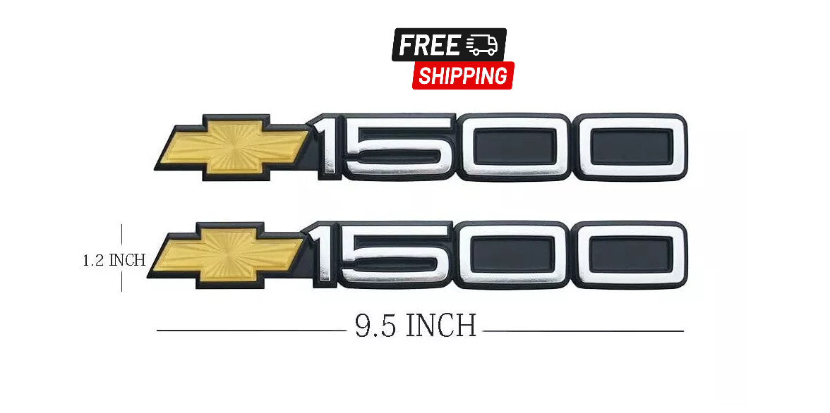 1997 Silverado Bowtie 1500 Door Emblems 3D Badge Decal Nameplate Replacement 2pc