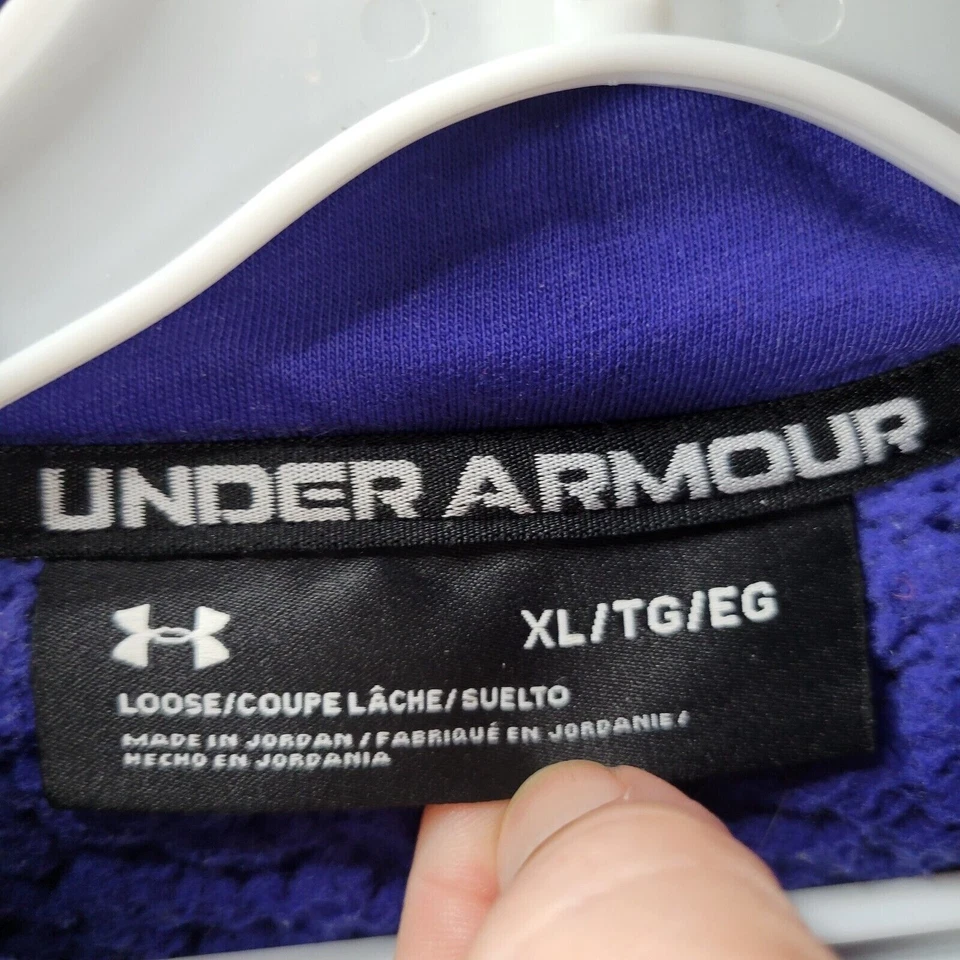 Pullover Under Armour UA Sherpa polar para mujer XL púrpura grueso y cálido Foto 4 de 4