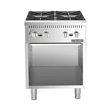 24" Commercial Natural Gas Range 4 Burners Stainless Steel Gas Stove 100000BTU