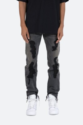 MNML D128 Straight  Denim BLACK SIZE 34
