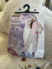 Spirit Halloween Unicorn Plush Suit Faux Fur Tail Costume Girls Child 8-10 NEW