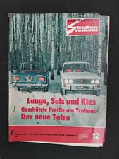 Der deutsche Stra&szlig;enverkehr 12/1973  Vorstellung Tatra 613, Trabant