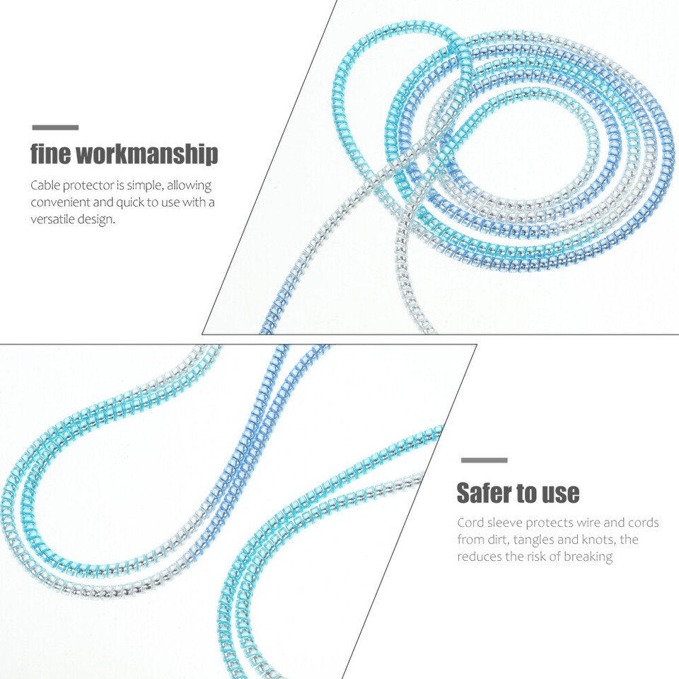 Charging Cable Protector Cord Covers for Cats Wire Wound Blue eBay