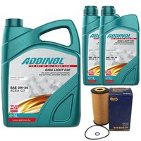 MotoröL Set Addinol 0W-30 Giga Light 7 Liter + ÖLfilter FüR Hyundai Santa FE KIA