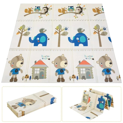 Krabbelmatte Spielmatte Baby Schadstofffrei Faltbar Spielunterlage Krabbeldecke