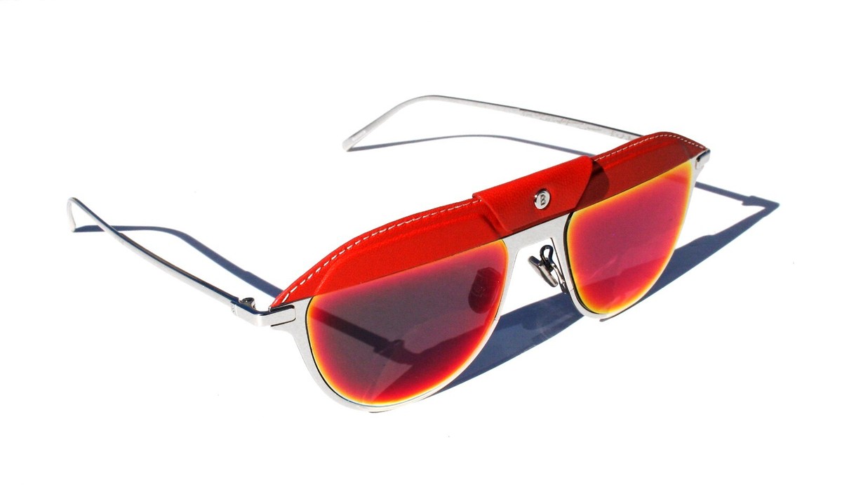 Berluti Sunglasses Phoenix Metal & Leather BL40026U in Case & Box