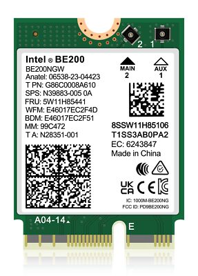 Wifi 7 Wireless Card Intel Be200 Ngw Bluetooth 5.4 5800mbps M.2/ngff Network Sup
