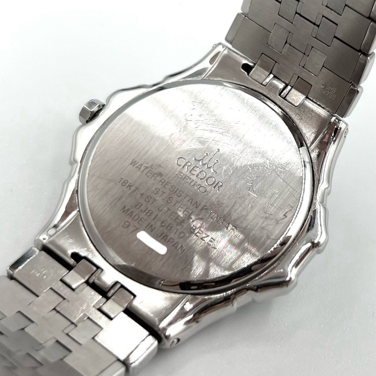 Seiko Credor 8J81-6B10 Stainless Steel 18KT Quartz Mens Watch