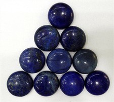 10Pcs 20mm Wholesale Natural Blue Lapis Lazuli Round Cab Cabochon DIY HH7138