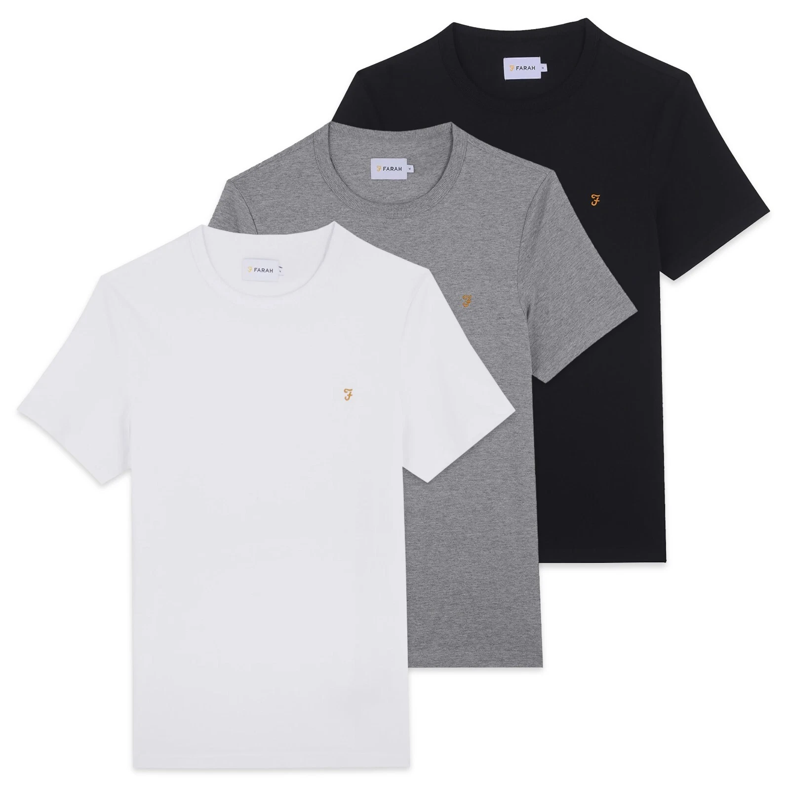 Farah T-Shirt - Farah Danny Regular Fit T-Shirt - F4KFD040 - Black, White, Grey
Opens in a new windo