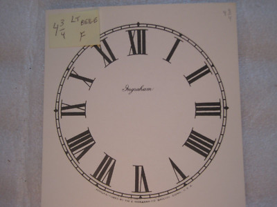 Ingraham 4 3/4 inch diameter,  Light beige, flat finish Paper Clock Dial