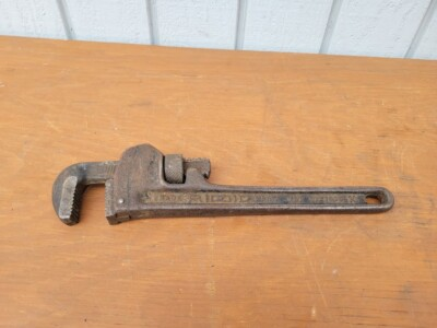 #ad Vintage 1930 40 Rigid 8 Inch Pipe Wrench The Ridge Tool Co. Elyria Ohio. 10quot; $13.99