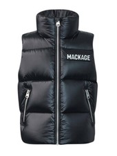 Mackage KIDS Charlee Light Down Puffer Vest in Black. Sz 10 MSRP 350