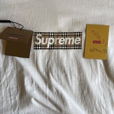 Supreme Burberry Box Logo Tee White SS22 Size Medium | eBay Supreme Burberry Box Logo Tee White SS22 Size Medium | eBay