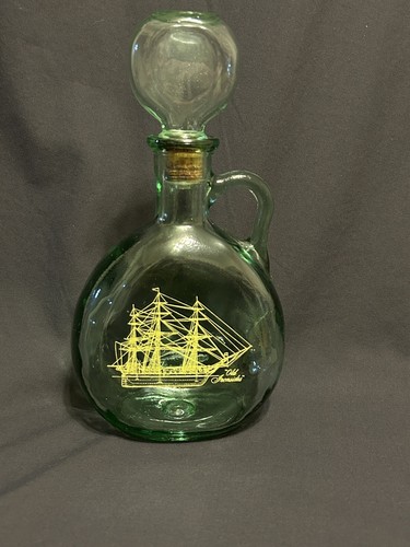 Vintage 1971 Stitzel-Weller Dist Old Fitzgerald Old Iron Sides Bourbon Decanter