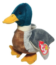 Mallard Duck, Jake the Drake Retired Ty Beanie Baby 1997 Red Stamp #402