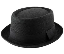 HEISENBERG BREAKING BAD PORK PIE Trilby Porkpie Hat Cap Textured Black