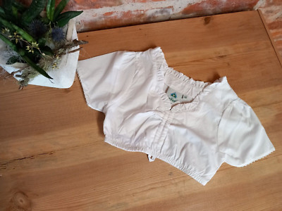 Isar Trachten Kinder Dirndlbluse Dirndl Bluse weiß Gr. 146 152