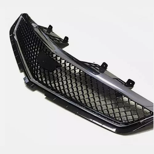 For Cadillac ATS 2013-2019 Paint Black Front Upper Bumper Mesh Grill Grille - Picture 2 of 6