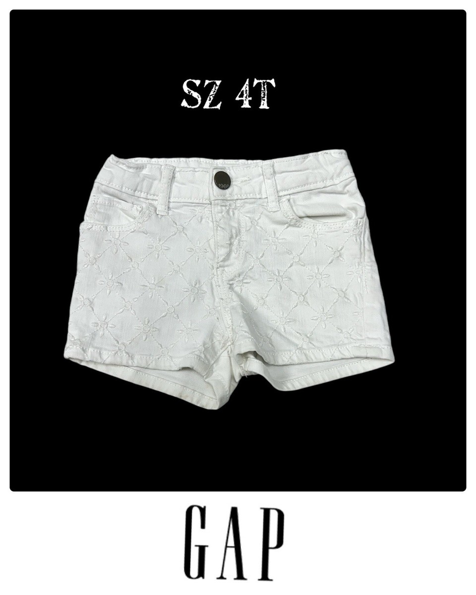 Baby GAP sz toddler girl shorts white embroidered eyelet style