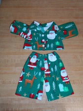 CHRISTMAS SANTA FLANNEL PAJAMAS PJS  for 16-18" CPK Cabbage Patch Kids