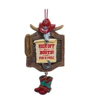 WESTERN SALOON "Kick Off Your Boots" Christmas Ornament, by Kurt Adler