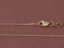 14K Gold Square Snake Chain solid gold snake necklace
