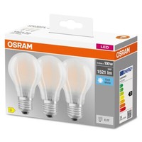Osram Led Lampe Base Classic 3Er-Pack Filament Matt E27 11W 1521Lm Neutralweiss