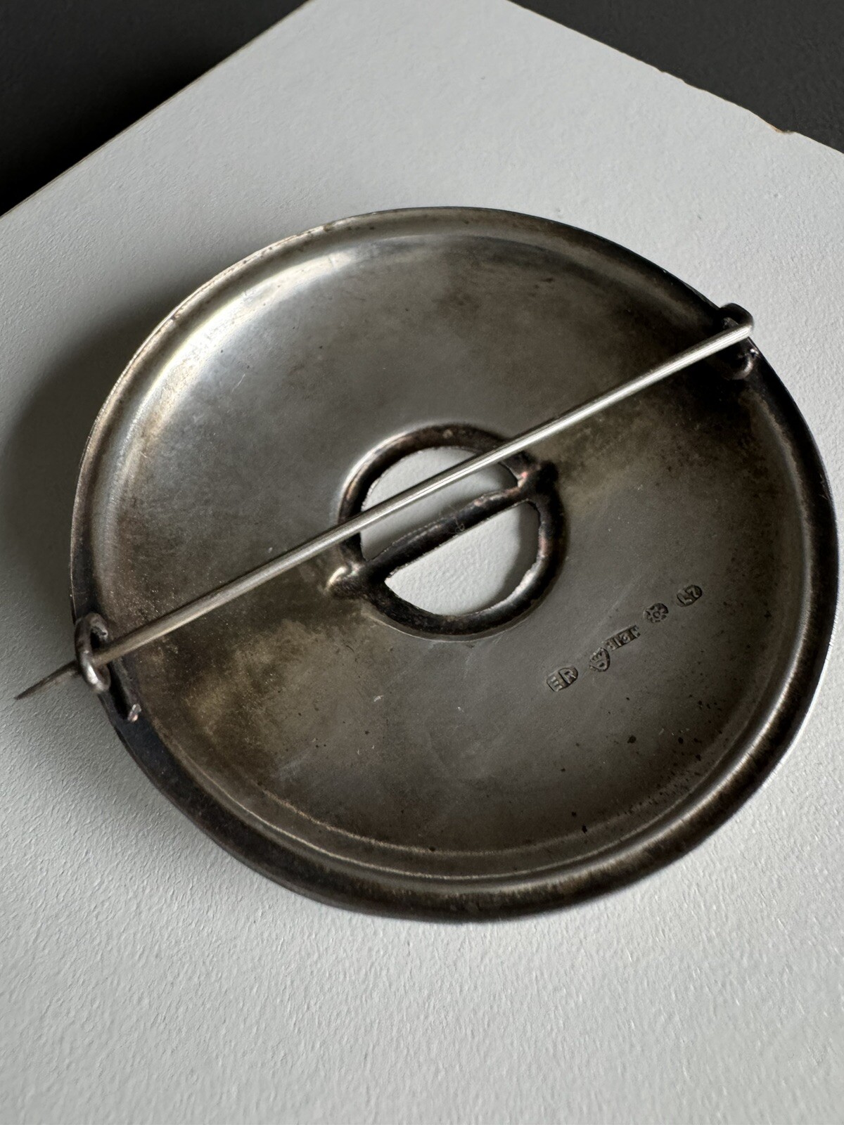 1925 Finland Solid Silver Circular Brooch Traditi… - image 7