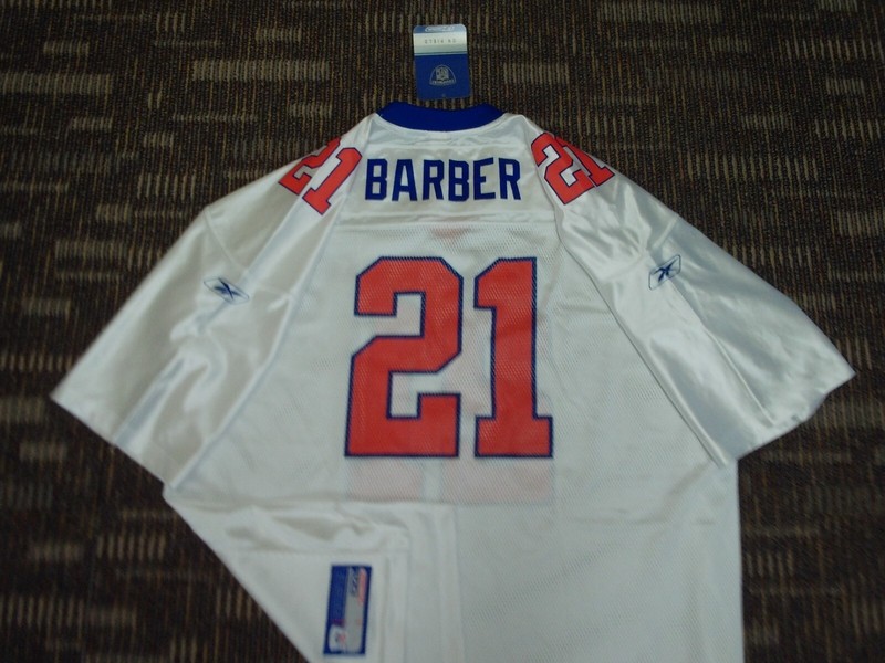 NWT TIKI BARBER #21 NY NEW YORK GIANTS REEBOK WHITE NFL GAME FOOTBALL JERSEY 2X