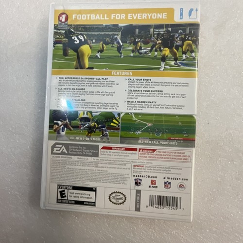 Lot de jeux Wii 4 Madden 09 Tony Hawk Shred Summer Sport Shawn blanc road trip - Photo 21/23