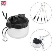 Airbrush Cleaning Pot Cleaner Kit Glass Paint Jar Airbrush Stand Filters Brushes