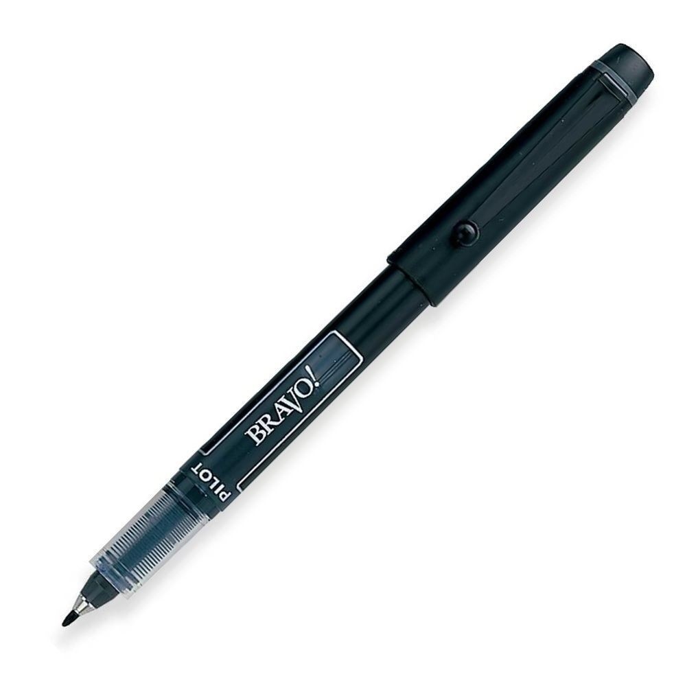 11034 Pilot Bravo Liquid Marker Pen, Bold Tip, Black Ink, Pack of 1