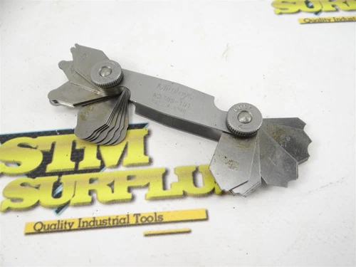 MITUTOYO RADIUS GAGE SET 1/32"-1/4" RANGE #186-101