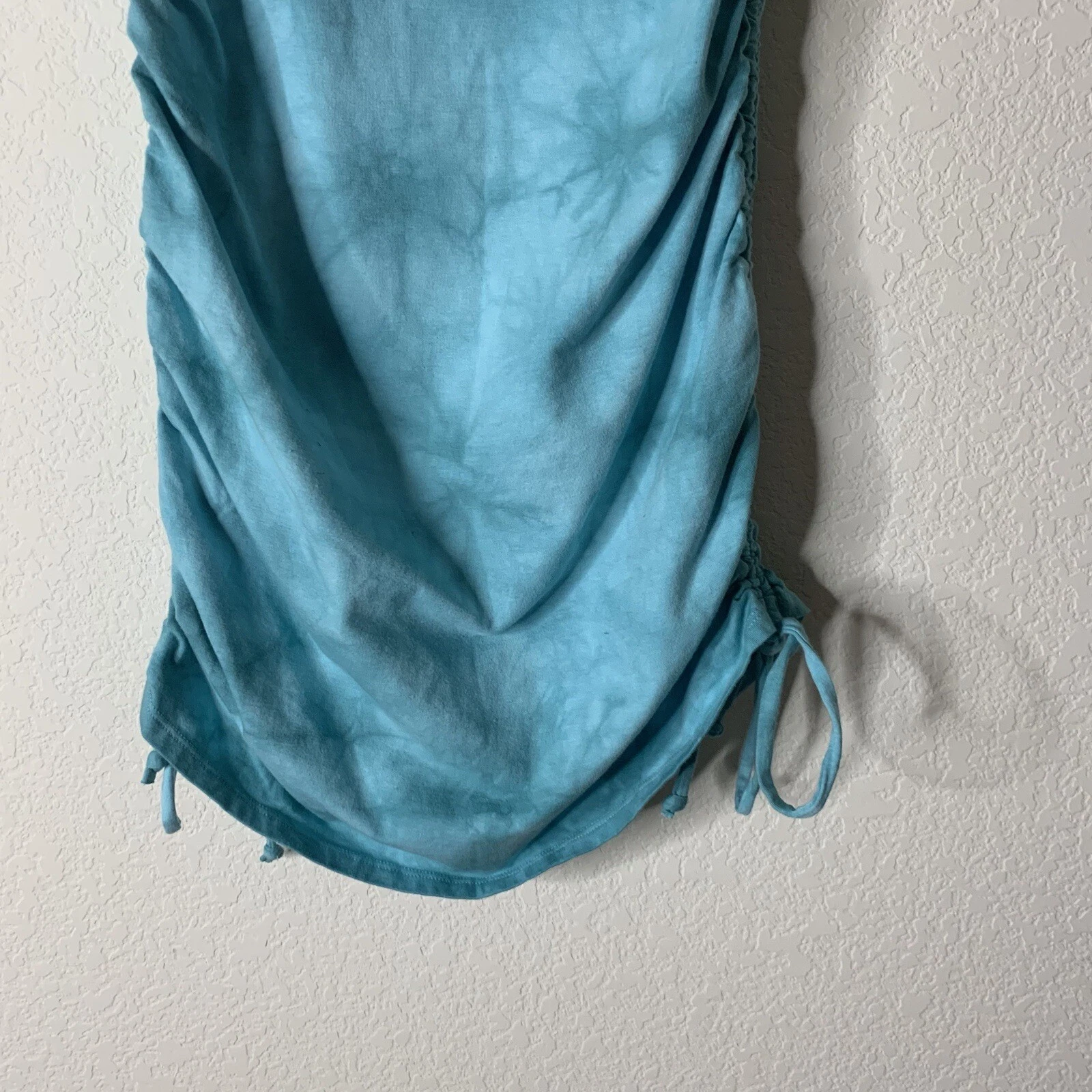 UNDERCOVER Abito donna VS rosa blu tinta unita senza maniche increspato XS